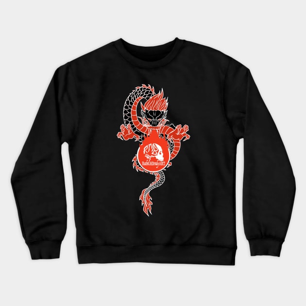 Asian Dragon Logo Crewneck Sweatshirt by RachelMBradyART